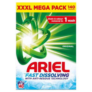 Ariel Washing Powder 140 Washes Fast Dissolving even in Cold Wash